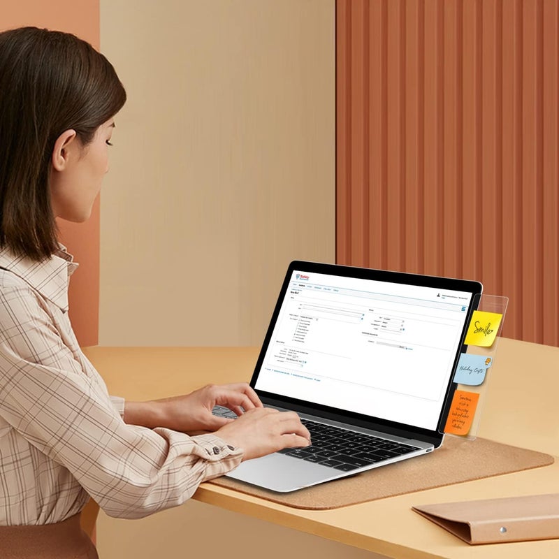 Yocoolfun 2pc 8" Laptop Notebook Memo Board Sticky Note Holder for 14"-17" Notebook PC Side Panels - Image 3